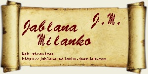 Jablana Milanko vizit kartica